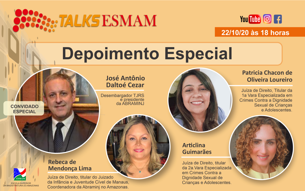 “Depoimento Especial de Crianças e Adolescentes” tem debate dentro do projeto TALKS ESMAM