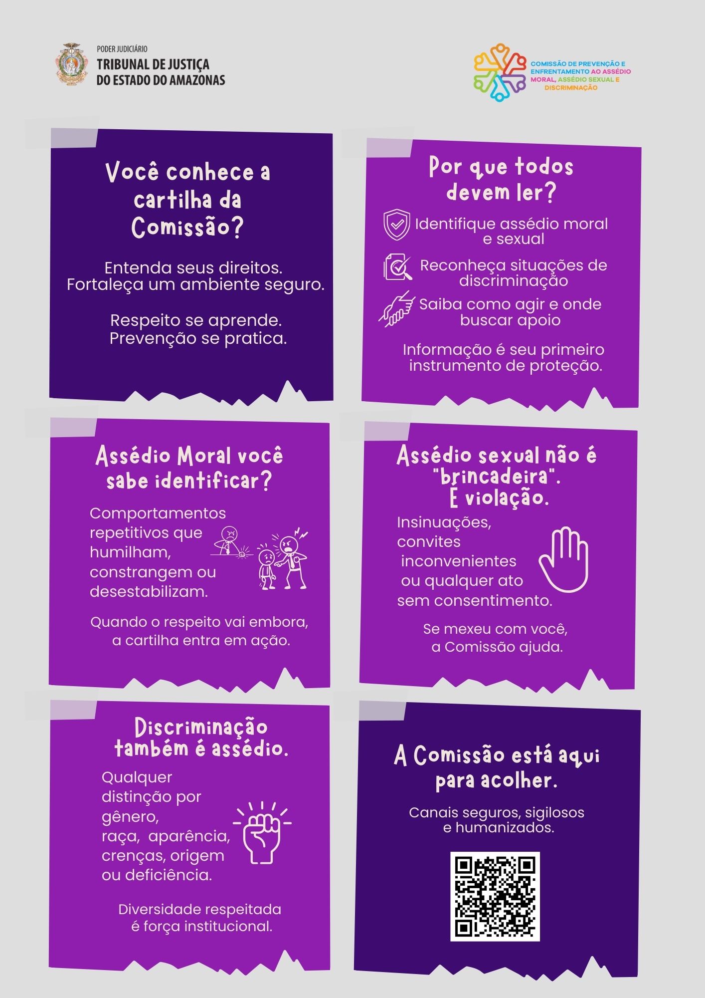 Arte de divulgação da cartilha da Comissão do TJAM