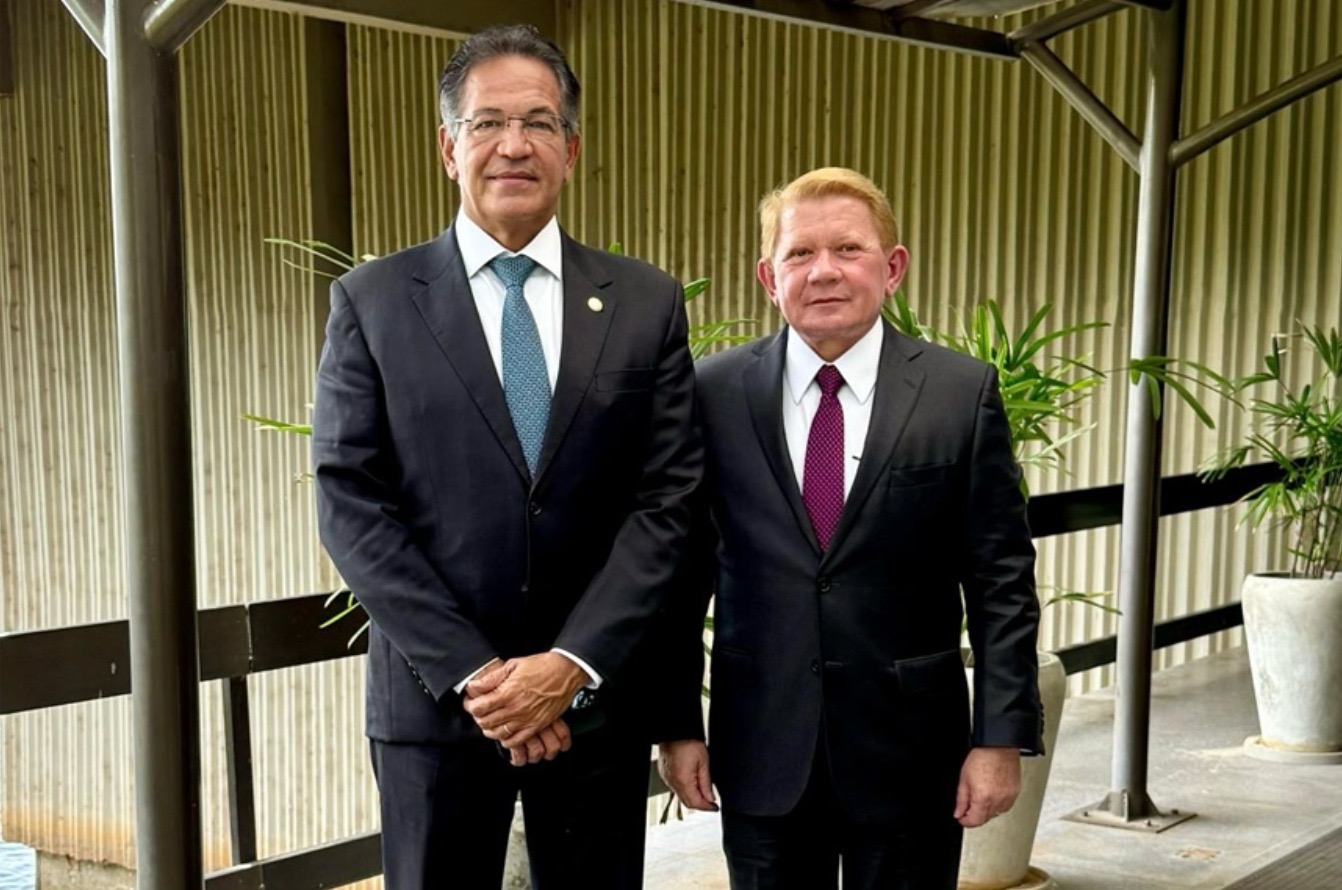 Desembargador José Hamilton Saraiva dos Santos realiza visita institucional de cortesia ao Corregedor Nacional de Justiça, Ministro Mauro Campbell Marques