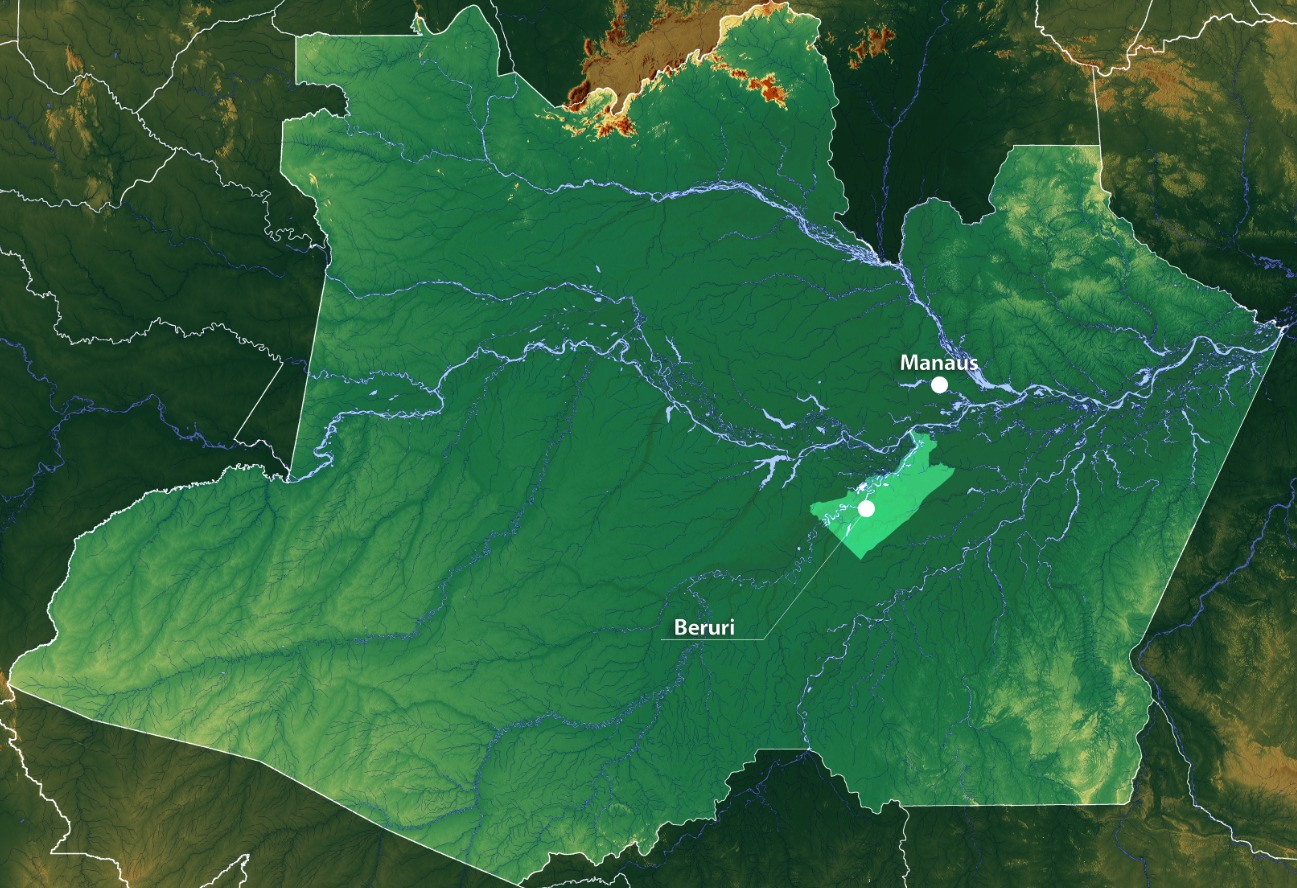 Mapa Comarca de Beruri Arte Everson Santiago