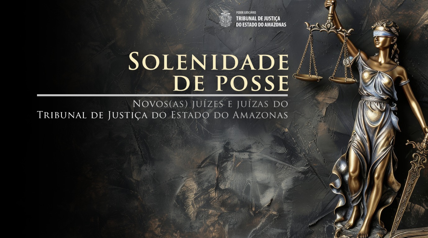 Card da solenidade de posse dos novos juízes 2026