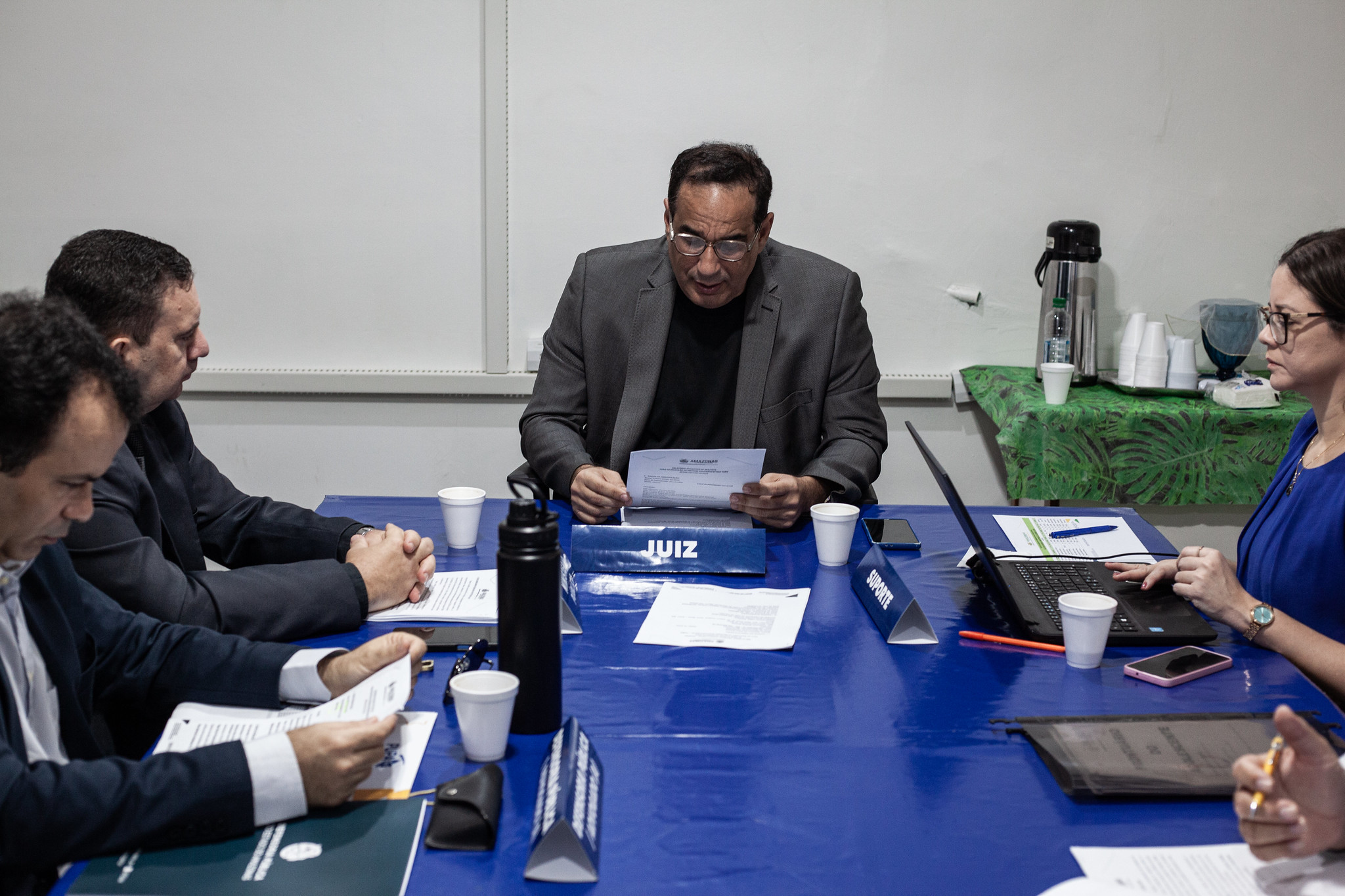 Foto de arquivo de audiência concentrada promovida pela VEMS no Centro Socioeducativo Dagmar Feitosa