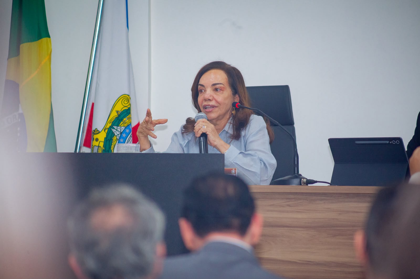 Fotos mostram os desembargadores durante a abertura dos trabalhos de correição nas unidades judiciárias.