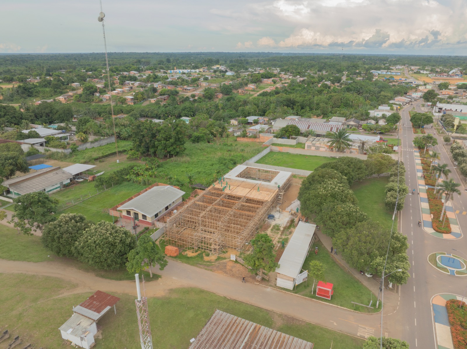 Obras de construção do novo fórum de Urucurituba