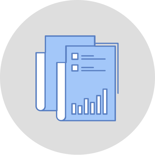 Ícone do relatório estatístico anual
