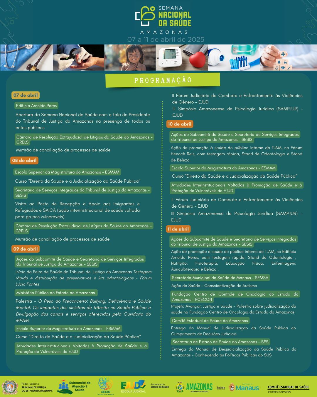 Programação Semana da Saúde 07 11