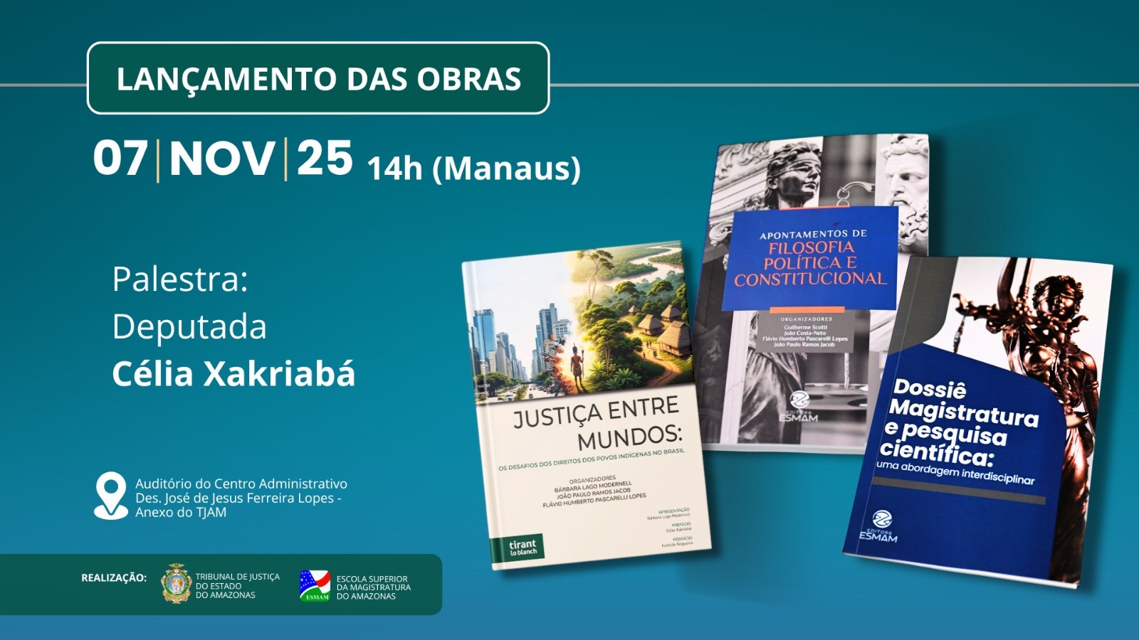 Lançamento Obras Editora Esmam Slider