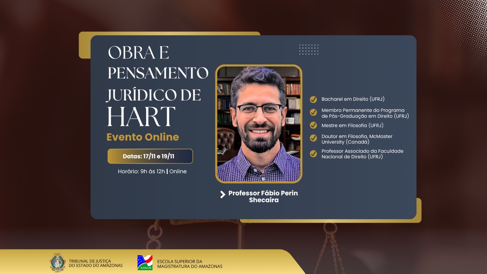 Esmam promove curso sobre a obra e o pensamento jurídico do filósofo Herbert Hart