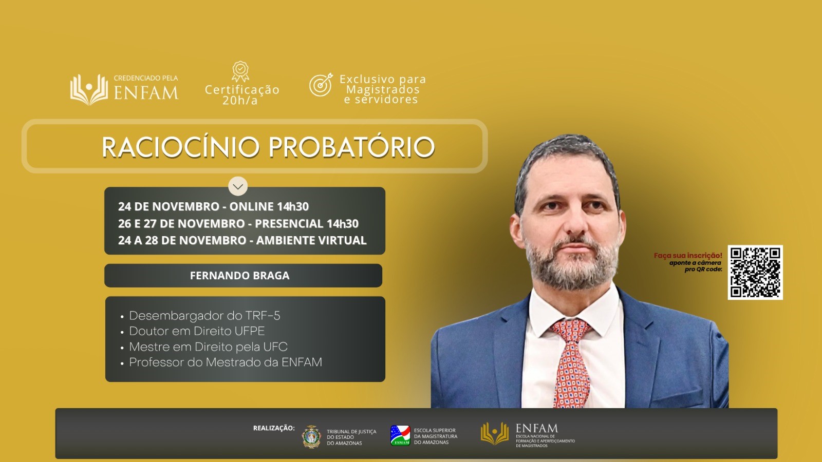 Esmam abre inscrições para curso sobre Raciocínio Probatório