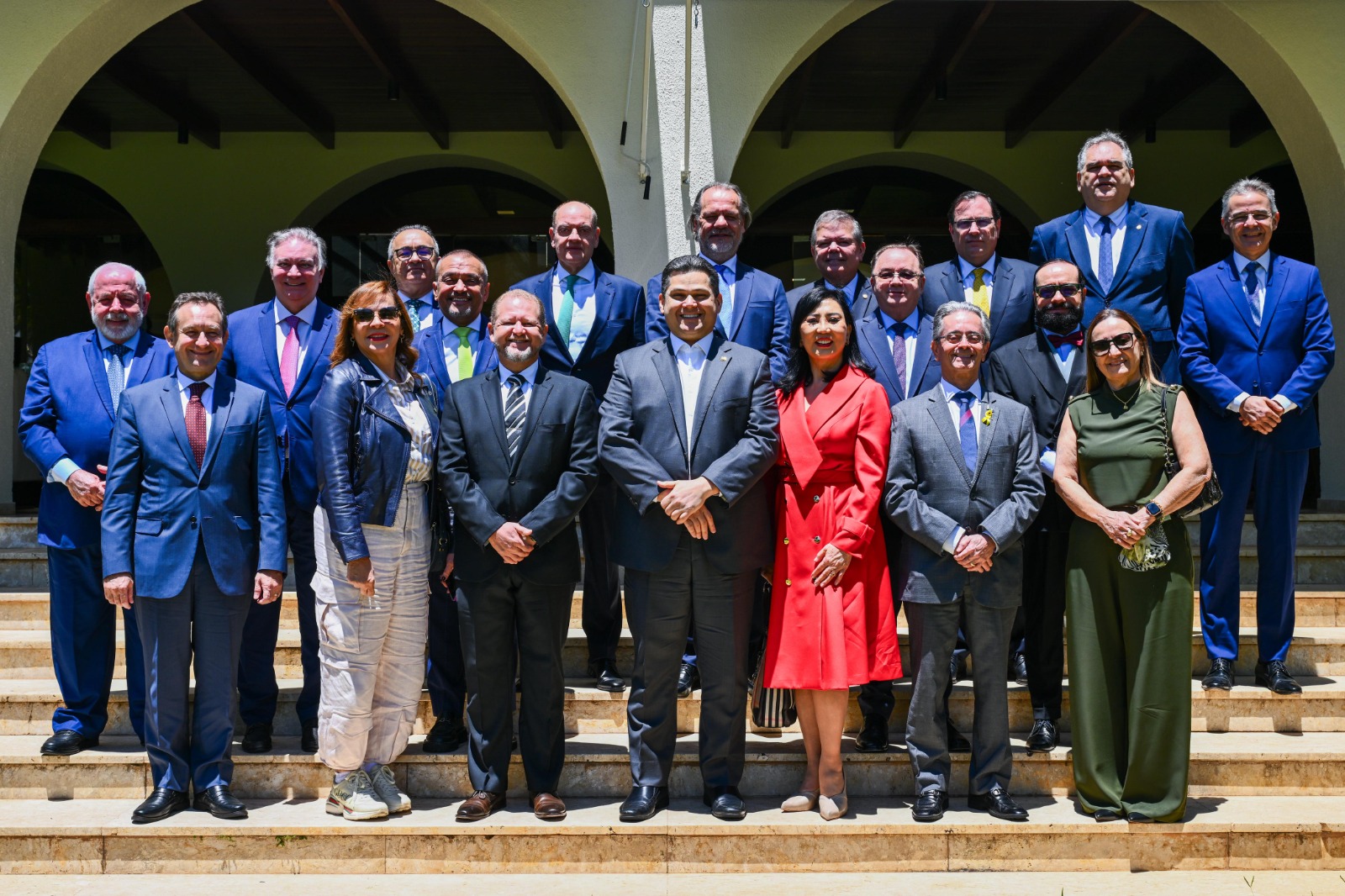 Comitiva do Consepre com o presidente do Senado, Davi Alcolumbre