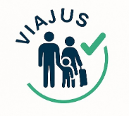 Infográfico do projeto ViaJus: autorização de viagens para crianças e adolescentes