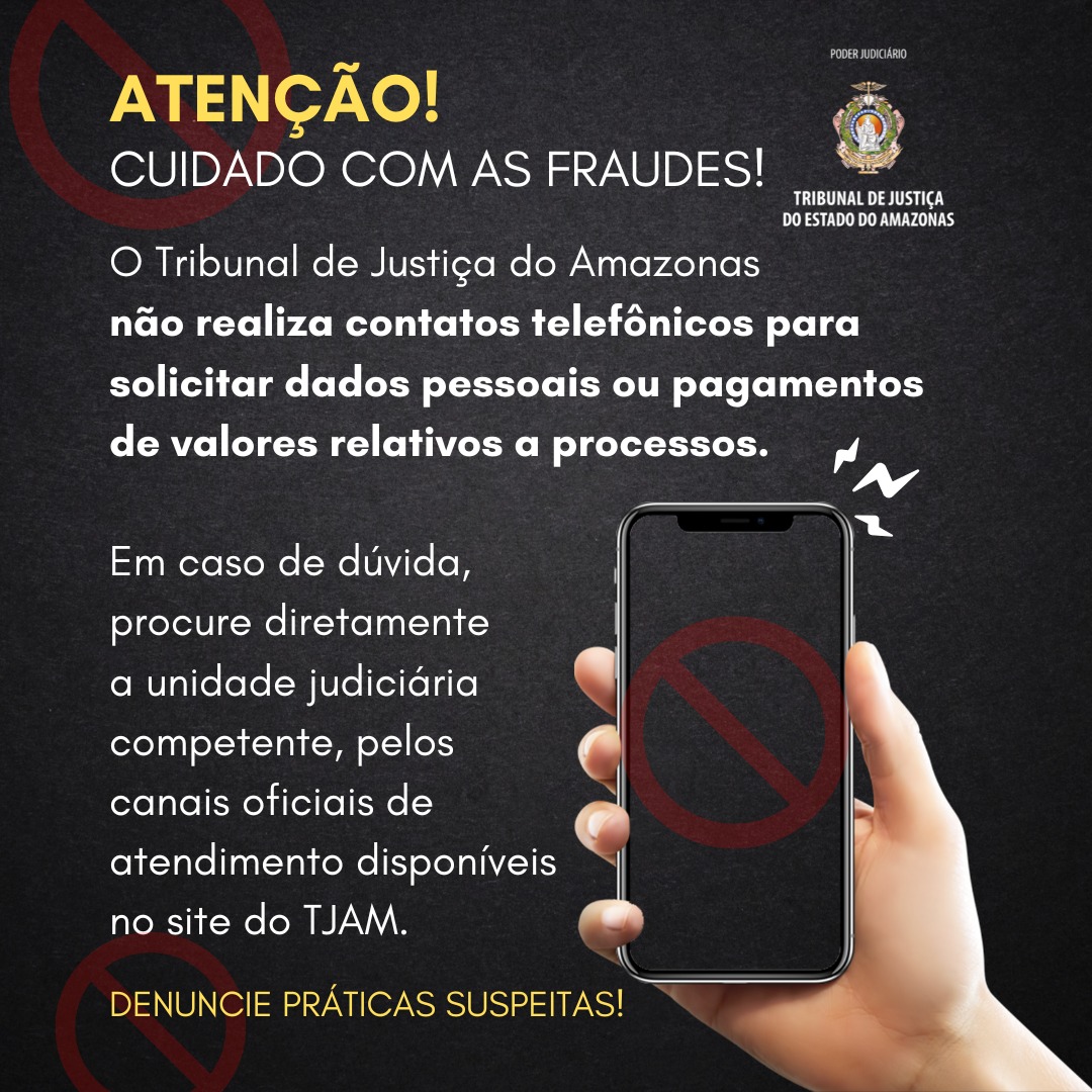 Cuidado com fraudes