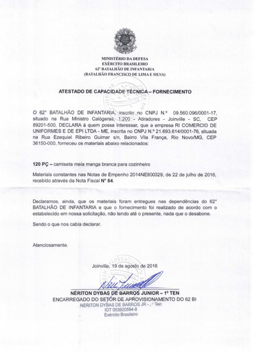 PREGÃO ELETRÔNICO Nº 023/2021 - DILIGÊNCIA - HABILITAÇÃO - DOCUMENTOS COMPLEMENTARES - GHC UNIFORMES - GRUPO 6