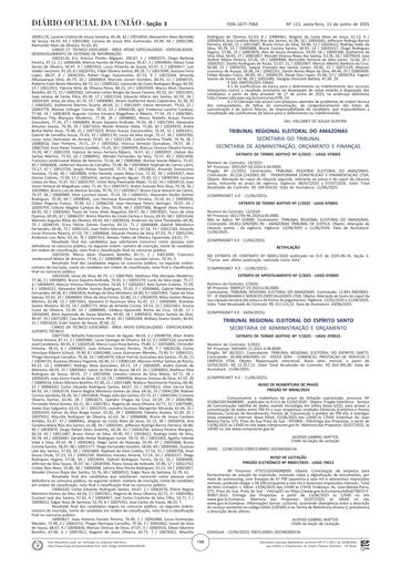 EXTRATO (PUBLICAÇÃO DOU) 1° TERMO ADITIVO AO TERMO DE ACORDO DE COOPERAÇÃO TÉCNICA N° 13.2024 - TJAM x TRE.AM.pdf