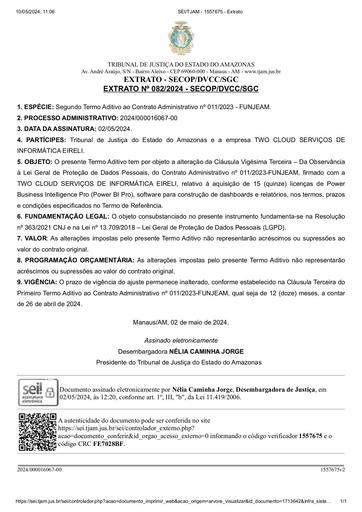 EXTRATO DO SEGUNDO TERMO ADITIVO AO CONTRATO ADMINISTRATIVO Nº 011/2023-FUNJEAM.pdf