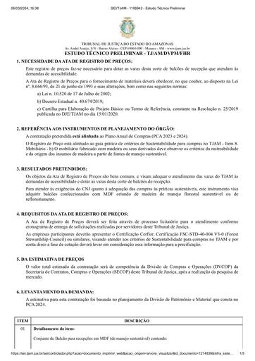 PREGÃO ELETRÔNICO Nº 037/2023 - ESTUDO TÉCNICO PRELIMINAR