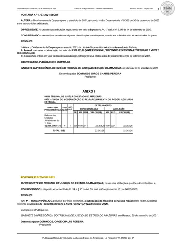 RELATÓRIO DE GESTÃO FISCAL 2º QUADRIMESTRE 2021 PUBLICADO