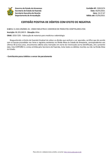 PREGÃO ELETRÔNICO Nº 002/2021 - DOCS. RETIRADOS DO SICAF E SITES - ITEM 2 - VIMED