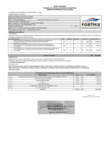 PREGÃO ELETRÔNICO Nº 010/2021 - PROPOSTA RETIFICADA - NÁUTICA FORTMIX