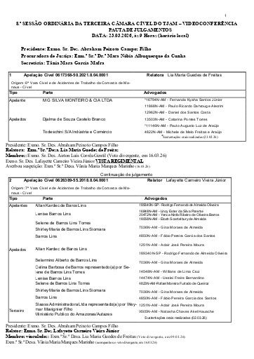 Sessão de 23.03.2026 - 9 Horas (Horário Local)
