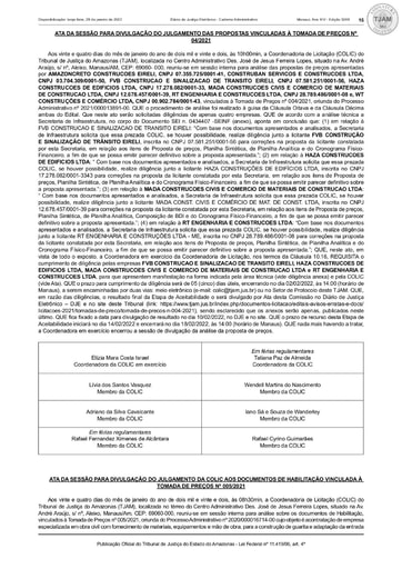 TOMADA DE PREÇOS Nº 005/2021 - ATA DA SESSÃO - JULGAMENTO DAS HABILITAÇÕES - DJE