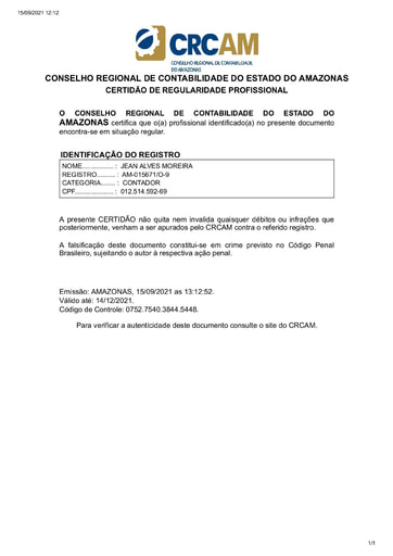 PREGÃO ELETRÔNICO Nº 042/2021 - HABILITAÇÃO - DOCUMENTOS RETIRADOS DO SICAF E SITES - PEREIRA