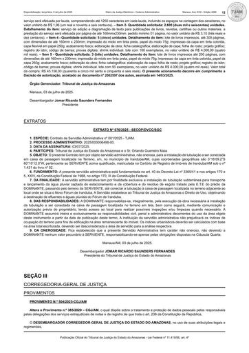 EXTRATO Nº 076.2025 (PUBLICAÇÃO) - CONTRATO DE SERVIDÃO ADMINISTRATIVA Nº 001.2025 - TJAM x ORLANDO GUERREIRO MAIA.pdf