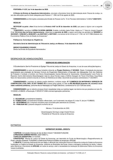 PREGÃO ELETRÔNICO Nº 025/2020 – DESPACHO DE HOMOLOGAÇÃO