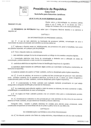 4- Lei nº 11.419/2006
