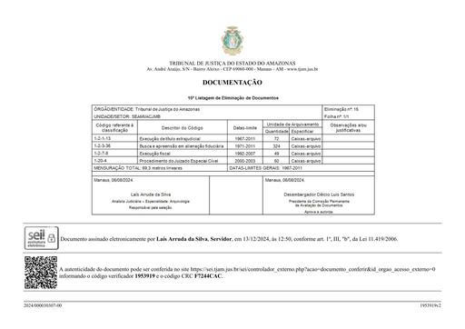 Listagem de Eliminação TJAM - 15ª Eliminação.pdf