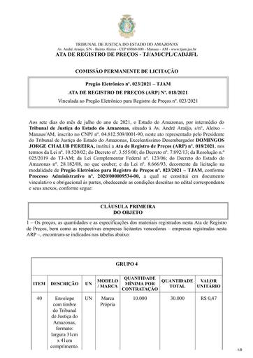 ARP 18/2021 PE 23/2021 - ENVELOPES