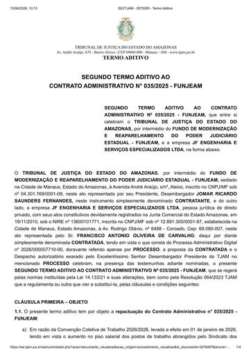 2º TERMO ADITIVO - CT Nº 035.2025 - FUNJEAM X JF ENGENHARIA E SERVIÇOS ESPECIALIZADOS LTDA.pdf