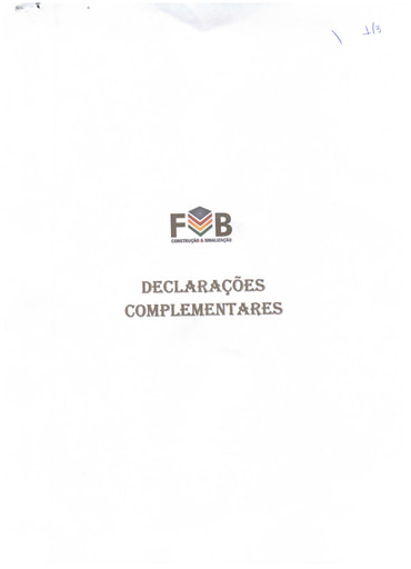 TOMADA DE PREÇOS Nº 001/2021 - DECLARAÇÕES -  FVB