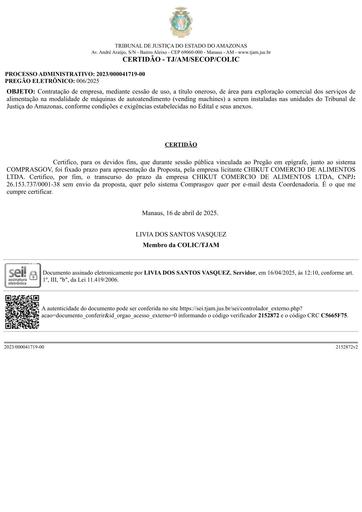 PREGÃO ELETRÔNICO Nº 006/2025 - CERTIDÃO DECURSO DE PRAZO - CHIKUT