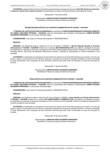 9ª Apostila (Publicação no DJE) - CT Nº 026.2023 - FUNJEAM X WT CONSTRUÇÕES E COMÉRCIO LTDA.pdf