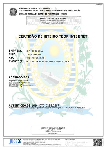 PREGÃO ELETRÔNICO Nº 002/2021 - HABILITAÇÃO - DOCUMENTOS COMPLEMENTARES - ITEM 9 - R P T B DE LIMA