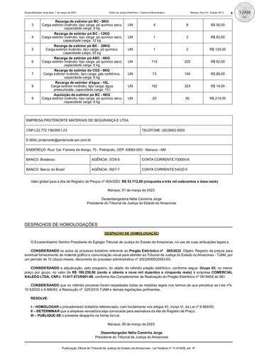 PREGÃO ELETRÔNICO 65/2022 - DESPACHO DE HOMOLOGAÇÃO