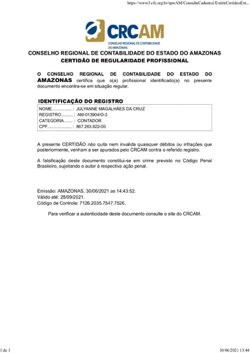 PREGÃO ELETRÔNICO Nº 026/2021 - CRC CONTADOR ATUAL - GRUPOS 11 E 14 - FRANCISCO LINO