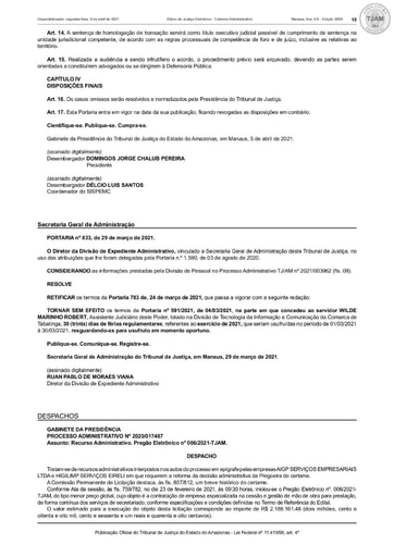 PREGÃO ELETRÔNICO Nº 006/2021 - DECISÃO RECURSO (DJE)