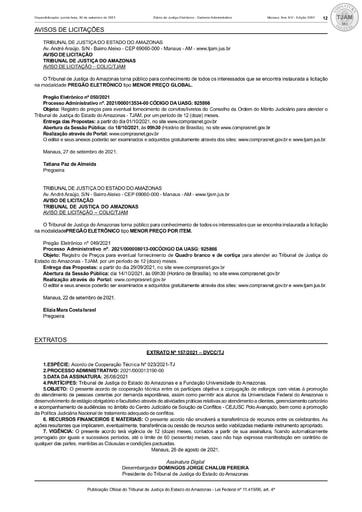 PREGÃO ELETRÔNICO Nº 50/2021 - AVISO DE LICITAÇÃO - DJE