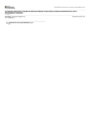 PREGÃO ELETRÔNICO Nº 018/2022 - E-MAIL - PROPOSTA - GRUPO 5 - EDUARDO DA CRUZ