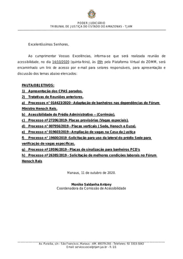 Pauta de Reunião 14 10 2020