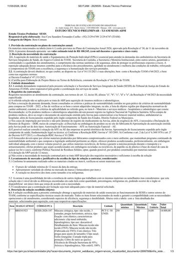 PREGÃO ELETRÔNICO Nº 034/2026 - ESTUDO TÉCNICO PRELIMINAR