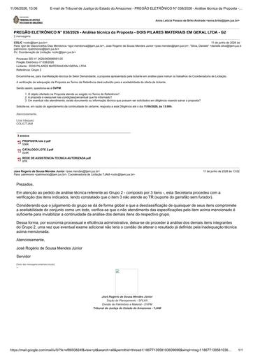 PREGÃO ELETRÔNICO Nº 038/2026 - DILIGÊNCIA COLIC À DVPM - PROPOSTA RETIFICADA - DOIS PILARES - G2