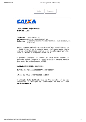 PREGÃO ELETRÔNICO Nº 004/2022 - DOCUMENTOS RETIRADOS DO SICAF E SITES - I11 - BHDENTAL