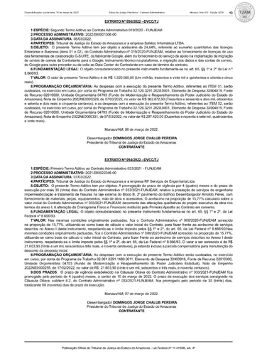 EXTRATO Nº 056 2022 (PUBLICAÇÃO)   2º TERMO ADITIVO   CT Nº 019 2020   FUNJEAM x SAFETEC INFORMÁTICA LTD