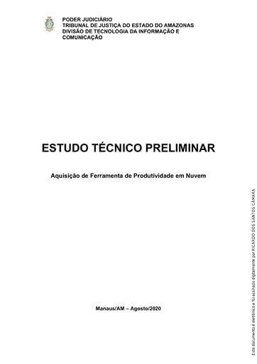 ESTUDO TÉCNICO PRELIMINAR   CT Nº 019 2020   FUNJEAM x SAFETEC INFORMÁTICA LTD