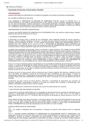 PREGÃO ELETRÔNICO Nº 004/2020 - CONTRARRAZÕES ASR