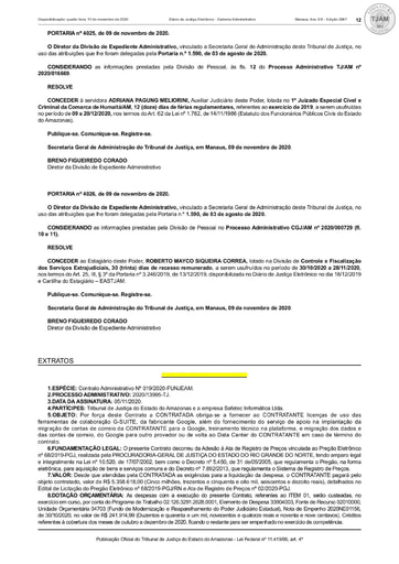 EXTRATO Nº 149 2020 (PUBLICAÇÃO)   CT Nº 019 2020   FUNJEAM x SAFETEC INFORMÁTICA LTD