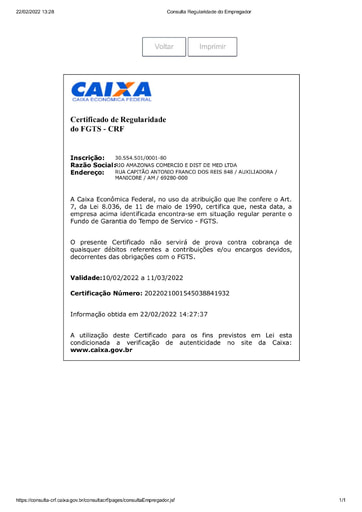 PREGÃO ELETRÔNICO Nº 016/2022 - DOCUMENTOS RETIRADOS DO SICAF E SITES - GRUPO 4 - HABILITAÇÃO - RIO AMAZONAS